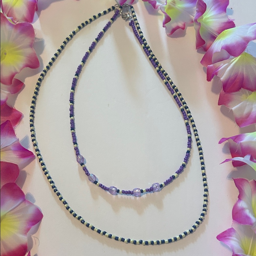 Elegant Purple Beaded Necklace